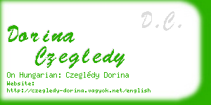 dorina czegledy business card